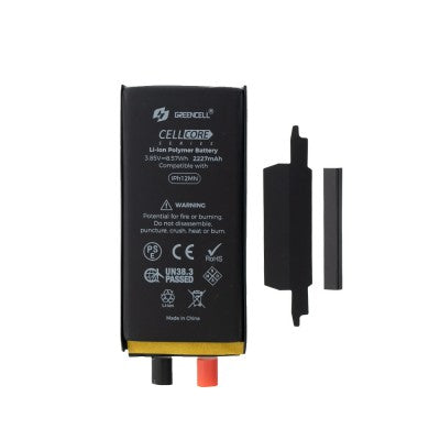 Greencell Standard Capacity iPhone 12 mini | 12 | 12 Pro | 13 Pro | 11 | 14 Pro | 13 | 14 | 12 Pro Max | 11 Pro Max | 13 Pro Max | 14 Plus | 13 mini | 11 Pro | 14 Pro Max Replacement Battery Core with Adhesive Strips Greencell Standard Capacity iPhone 12 mini | 12 | 12 Pro | 13 Pro | 11 | 14 Pro | 13 | 14 | 12 Pro Max | 11 Pro Max | 13 Pro Max | 14 Plus | 13 mini | 11 Pro | 14 Pro Max Replacement Battery Core with Adhesive Strips